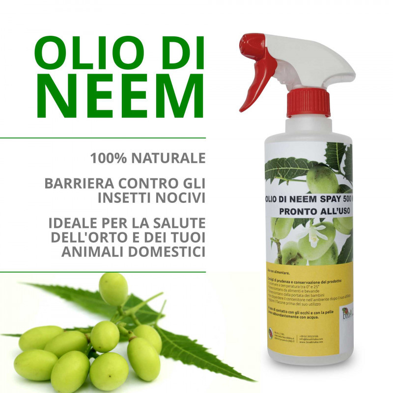 Biolife Neem | Olio di Neem Flacone 100 ml |Prodotto per animali | Rimedio  naturale contro pulci, zecche e zanzare